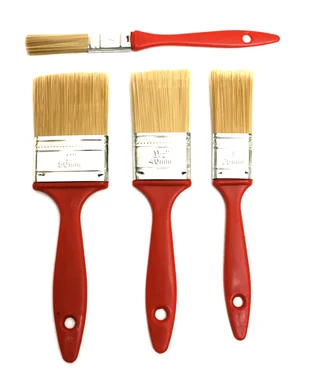 Free Stock Photo: A set of paint brushes isolated on a white background