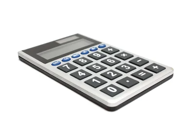 Free Stock Photo: A calculator isolated on a white background