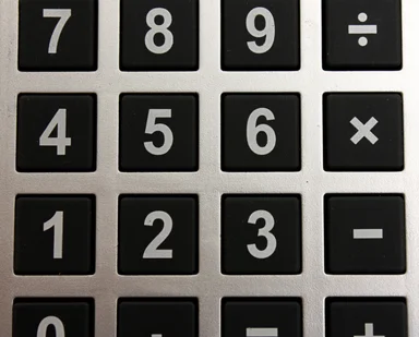 Free Stock Photo: Close-up of buttons on a calculator