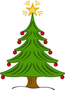 Free Stock Photo: Illustration of a decorated Christmas tree