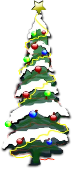 Free Stock Photo: Illustration of a decorated Christmas tree