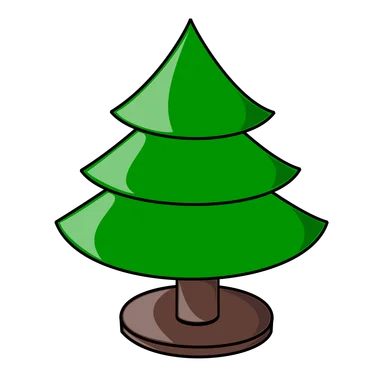 Free Stock Photo: Illustration of a plain Christmas tree