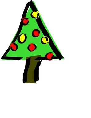 Free Stock Photo: Illustration of a decorated Christmas tree