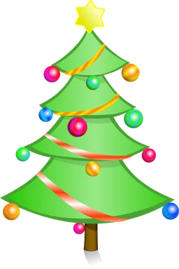 Free Stock Photo: Illustration of a decorated Christmas tree