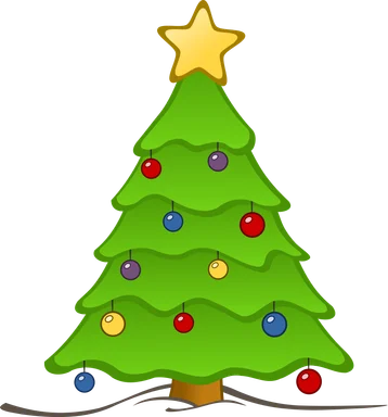 Free Stock Photo: Illustration of a decorated Christmas tree