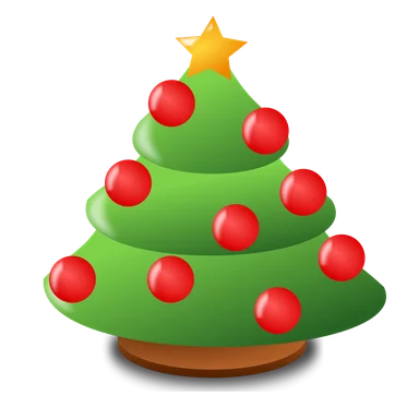 Free Stock Photo: Illustration of a decorated Christmas tree