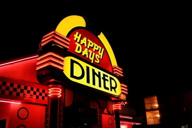 Free Stock Photo: A neon diner sign