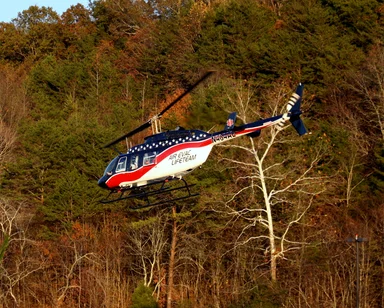 Free Stock Photo: A medical helicopter in flight