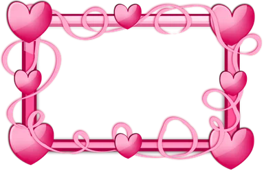 Free Stock Photo: A blank frame border with pink hearts