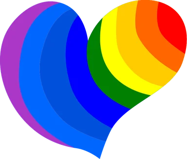 Free Stock Photo: Illustration of a rainbow hippie heart