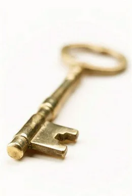 Free Stock Photo: Closeup of gold key