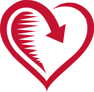 Free Stock Photo: Illustration of a red heart isolated on a transparent background