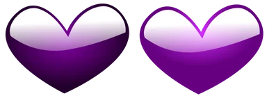 Free Stock Photo: Illustration of purple hearts