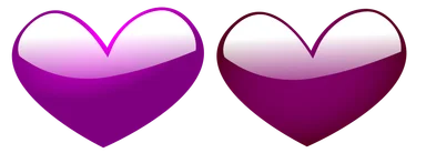 Free Stock Photo: Illustration of purple hearts