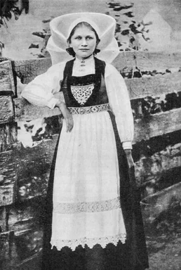 Free Stock Photo: A Norwegian woman in peasant costume
