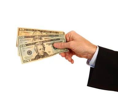 Free Stock Photo: A hand holding money