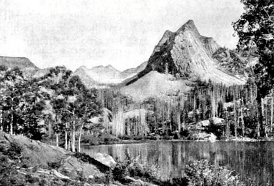 Free Stock Photo: Vintage photo of a mountain landscape