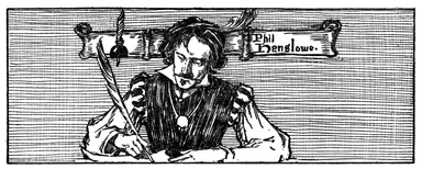 Free Stock Photo: Vintage illustration of a man writing with a feather pen