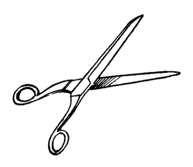 Free Stock Photo: Illustration of a pair of scissors