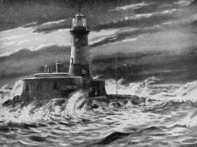 Free Stock Photo: Vintage illustration of a lighthouse