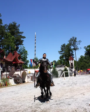 Free Stock Photo: A knight on a horse at the 2011 Georgia Renaissance Festival