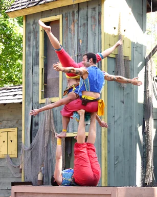 Free Stock Photo: Acrobats of the Barely Balanced show at the 2011 Georgia Renaissance Festival