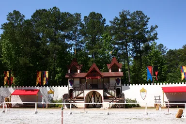 Free Stock Photo: Jousting arena at the 2011 Georgia Renaissance Festival