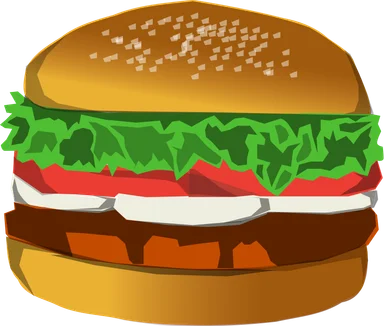 Free Stock Photo: Illustration of a hamburger