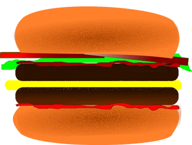 Free Stock Photo: Illustration of a hamburger