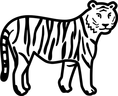 Free Stock Photo: Illustration of a tiger