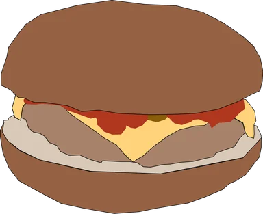 Free Stock Photo: Illustration of a hamburger