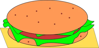Free Stock Photo: Illustration of a hamburger