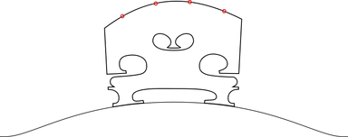 Free Stock Photo: Illustration of a violin bridge