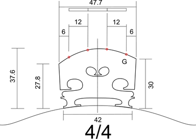 Free Stock Photo: Illustration of a violin bridge