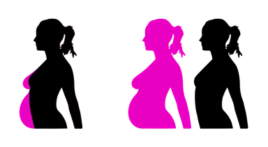 Free Stock Photo: Illustration of a pregnant woman silhouette