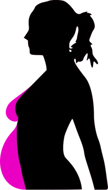 Free Stock Photo: Illustration of a pregnant woman silhouette
