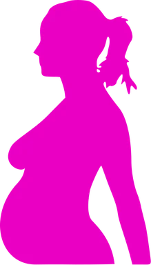 Free Stock Photo: Illustration of a pregnant woman silhouette