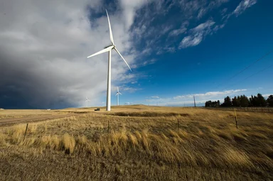Free Stock Photo: A wind turbine in a field