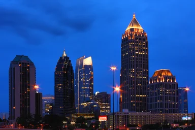 Free Stock Photo: Atlanta skyline at night