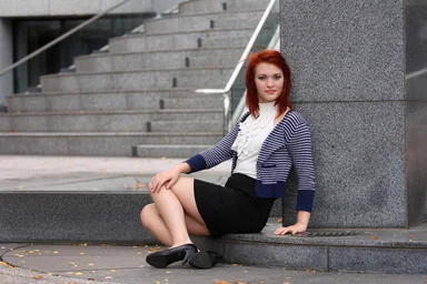 Free Stock Photo: A beautiful young woman in business attire