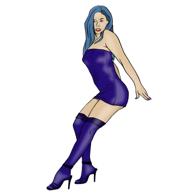 Free Stock Photo: Illustration of a beautiful woman posing