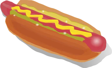 Free Stock Photo: Illustration of a hotdog with mustard