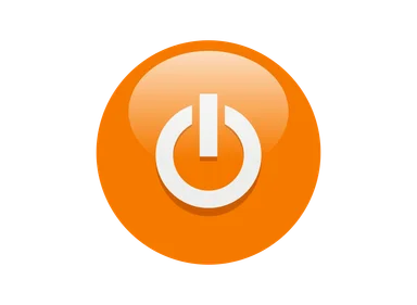 Free Stock Photo: Illustration of an orange power button icon