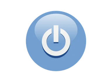 Free Stock Photo: Illustration of a blue power button icon