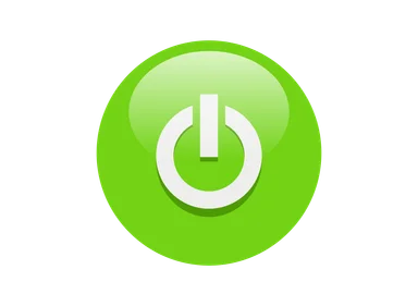 Free Stock Photo: Illustration of a green power button icon