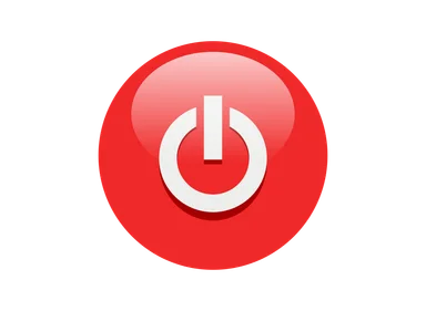 Free Stock Photo: Illustration of a red power button icon