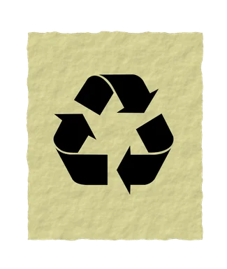 Free Stock Photo: Illustration of a recycle symbol on paper