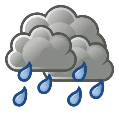 Free Stock Photo: Illustration of a stormy cloud with light rain