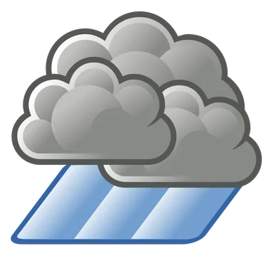 Free Stock Photo: Illustration of a stormy cloud with heavy rain
