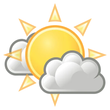 Free Stock Photo: Illustration of the sun with clouds